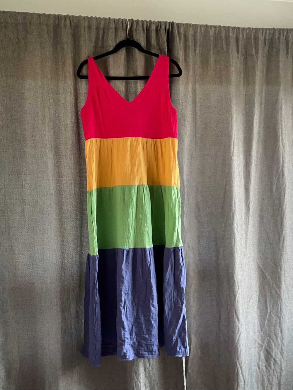 Marine Layer Rainbow Colorblock Maxi Dress